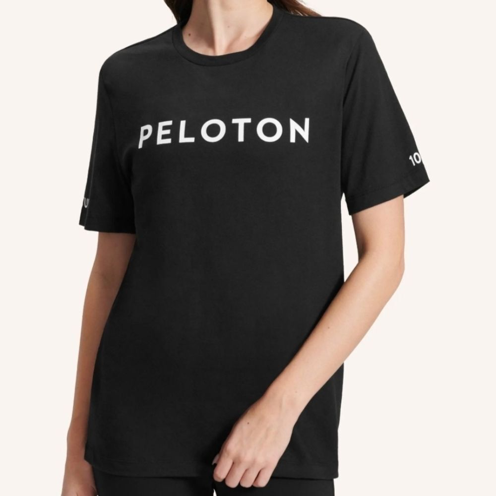 PELOTON Reach 100 Milestone Classic Short Sleeve Large Unisex Cotton Workout